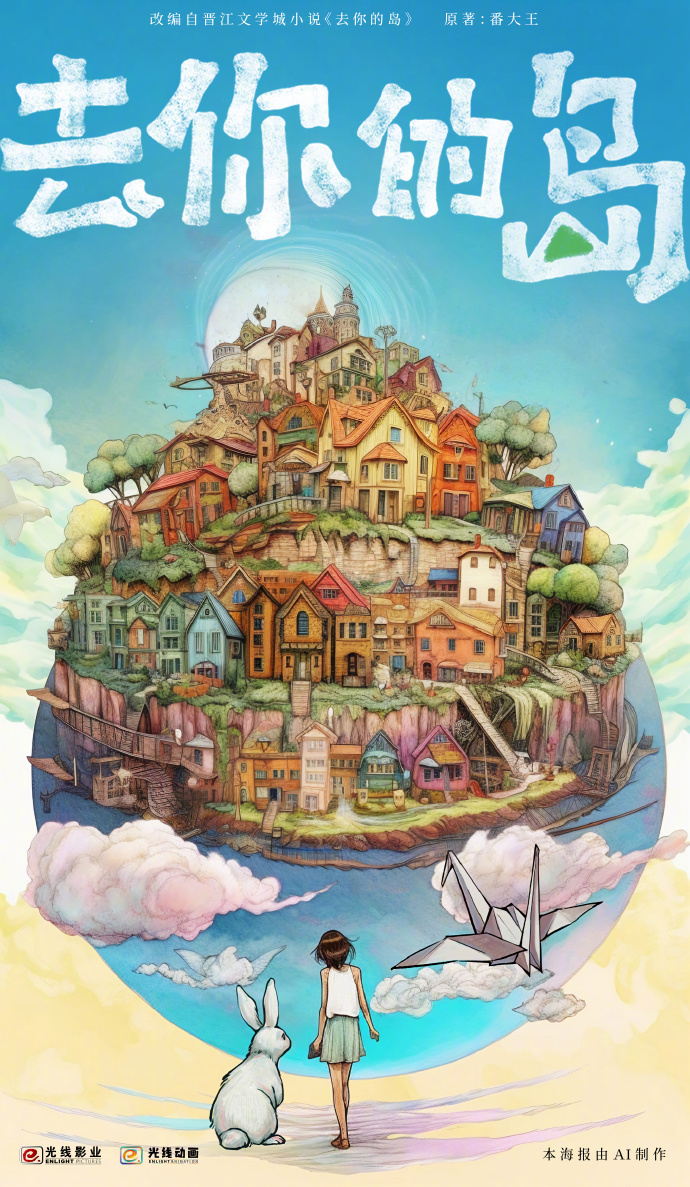 晋江人气小说《去你的岛》改编动画电影 AI海报公布