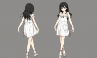 （热门）《最终幻想7重制版》儿童蒂法设定图 连衣裙天真可爱